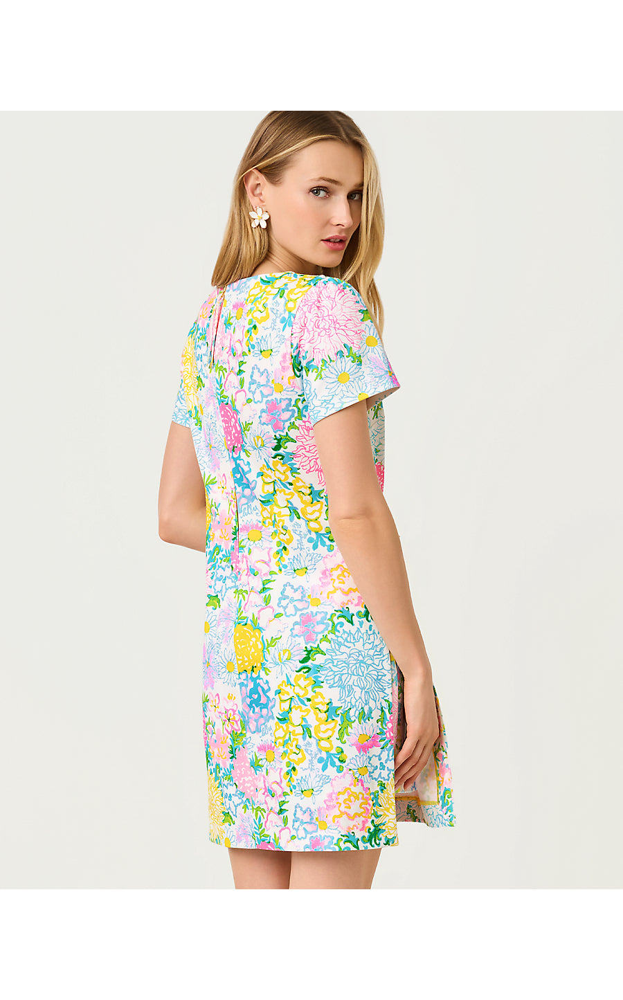 MELODIE SKIRTED ROMPER, MULTI LILLY GARDEN