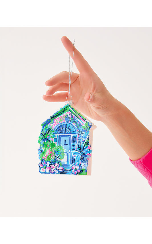 LILLY'S HOUSE ORNAMENT, MULTI LILLYS DOOR ORNAMENT