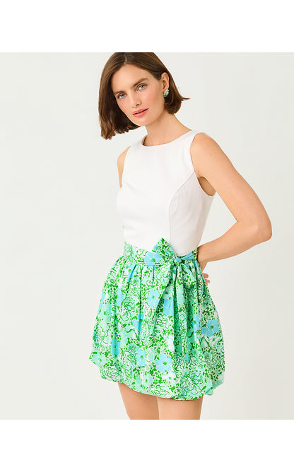 ROSEMARY SKIRTED ROMPER, MINT CONDITION BURST OF JOY
