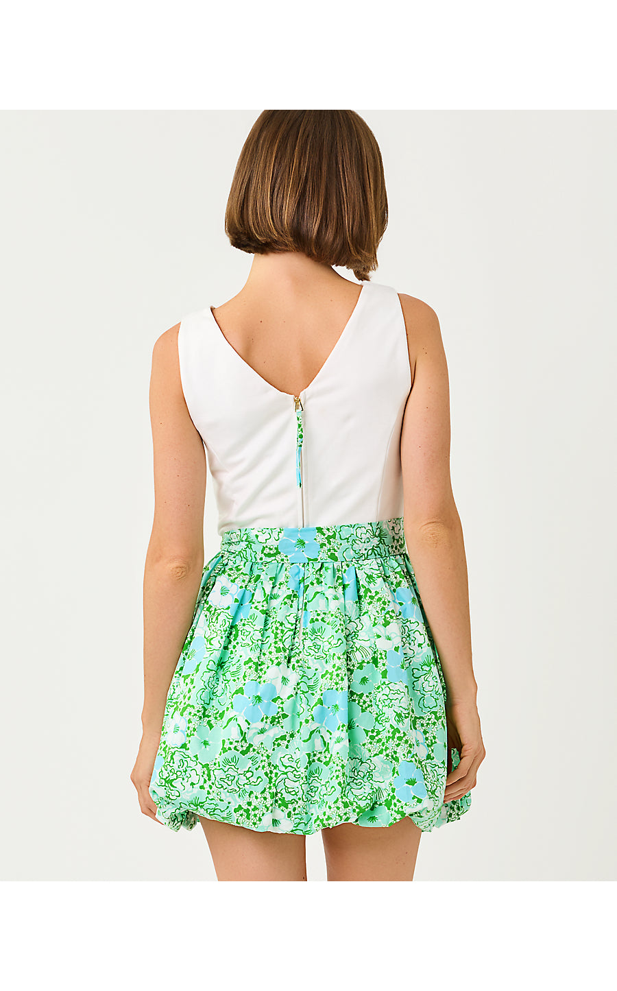 ROSEMARY SKIRTED ROMPER, MINT CONDITION BURST OF JOY