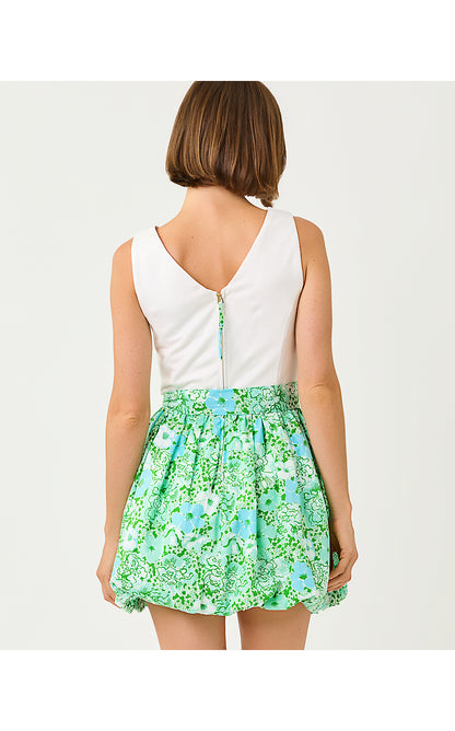 ROSEMARY SKIRTED ROMPER, MINT CONDITION BURST OF JOY