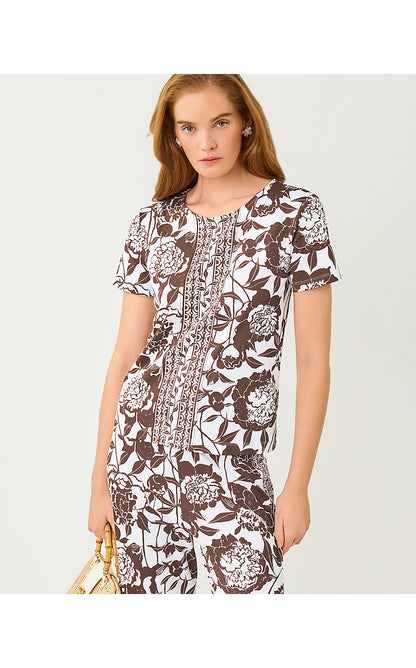 DEMIA UPF 50+ TOP, RESORT WHITE MARNI ENGINEERED CHILLYLILLY