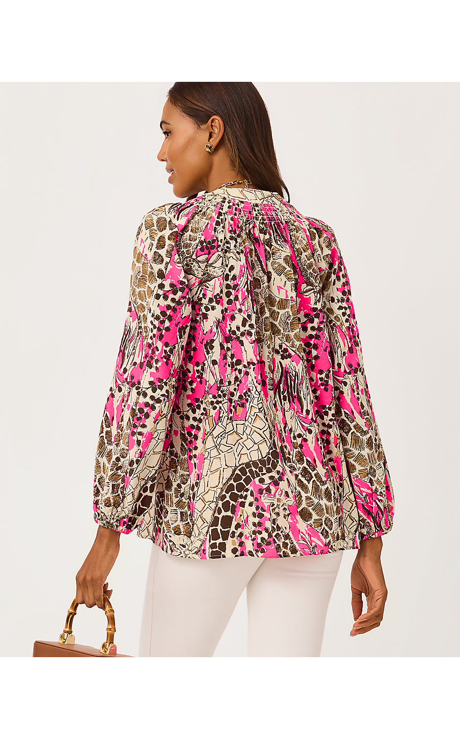 ELSA TOP, PINK ASTER SKETCHING ON SAFARI
