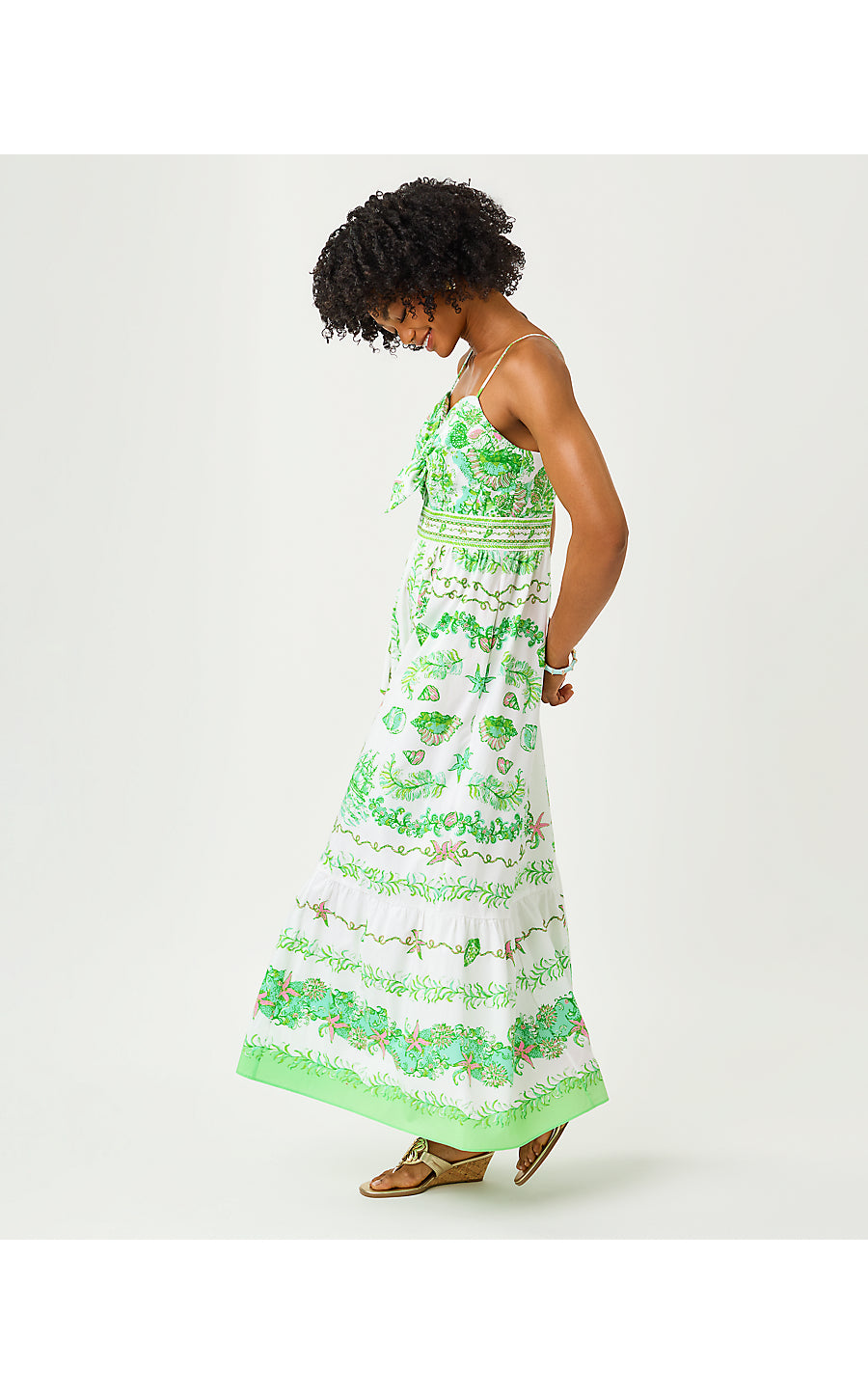 JANAE MAXI DRESS, RESORT WHITE SHIP TO SHORE ENGINEERED WOVEN MAXI