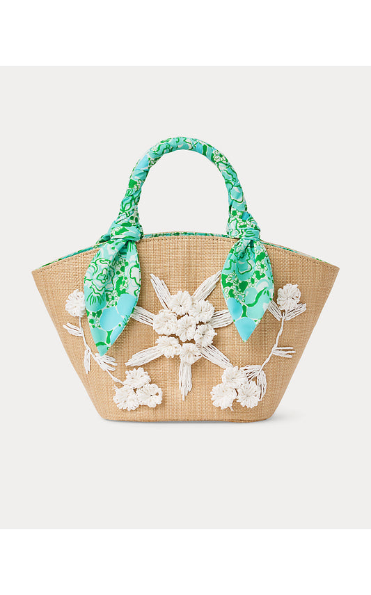 GWP STRAW BAG, MINT CONDITION BURST OF JOY