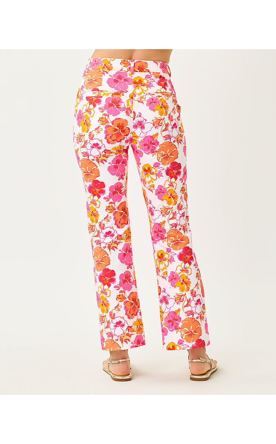 CARWYN CROP FLARE PANT, RESORT WHITE PANSY FANSY