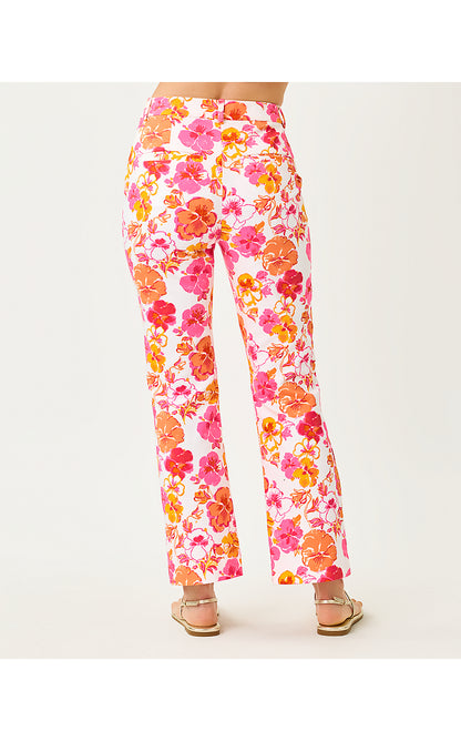 CARWYN CROP FLARE PANT, RESORT WHITE PANSY FANSY