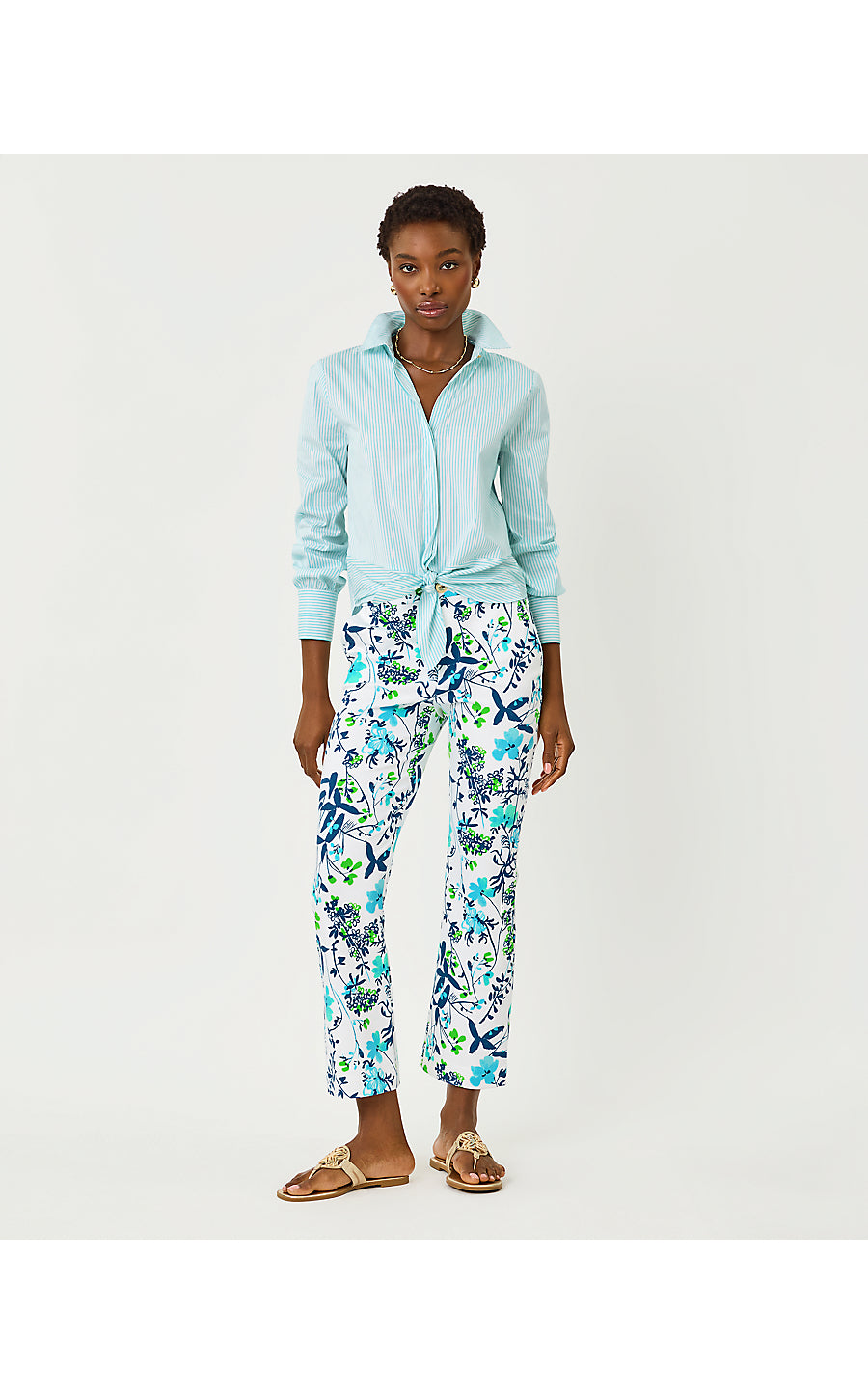 CARWYN CROP FLARE PANT, RESORT WHITE SEA BLOOMS