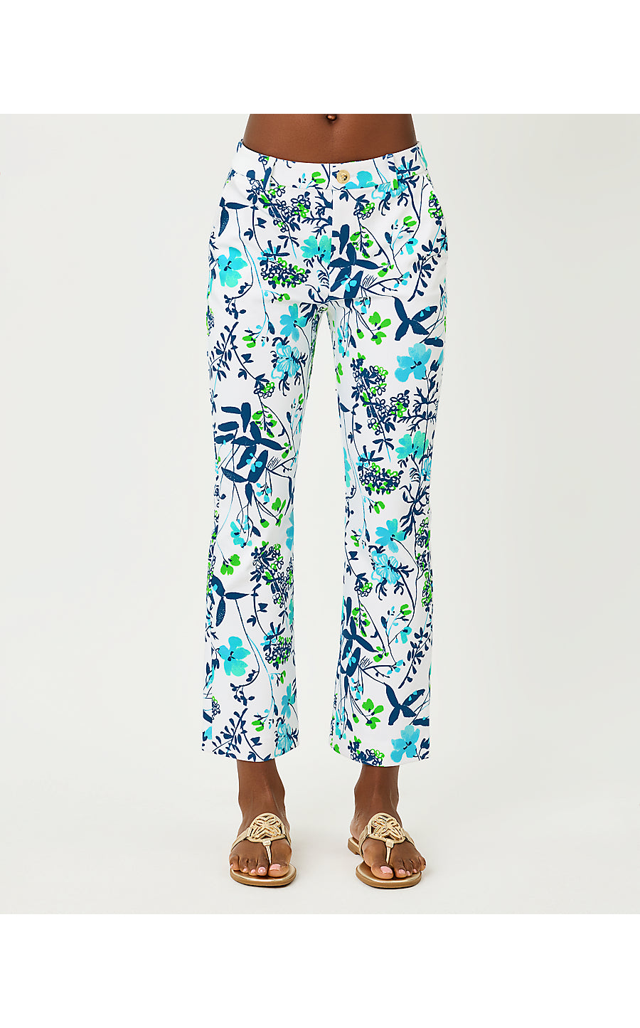 CARWYN CROP FLARE PANT, RESORT WHITE SEA BLOOMS