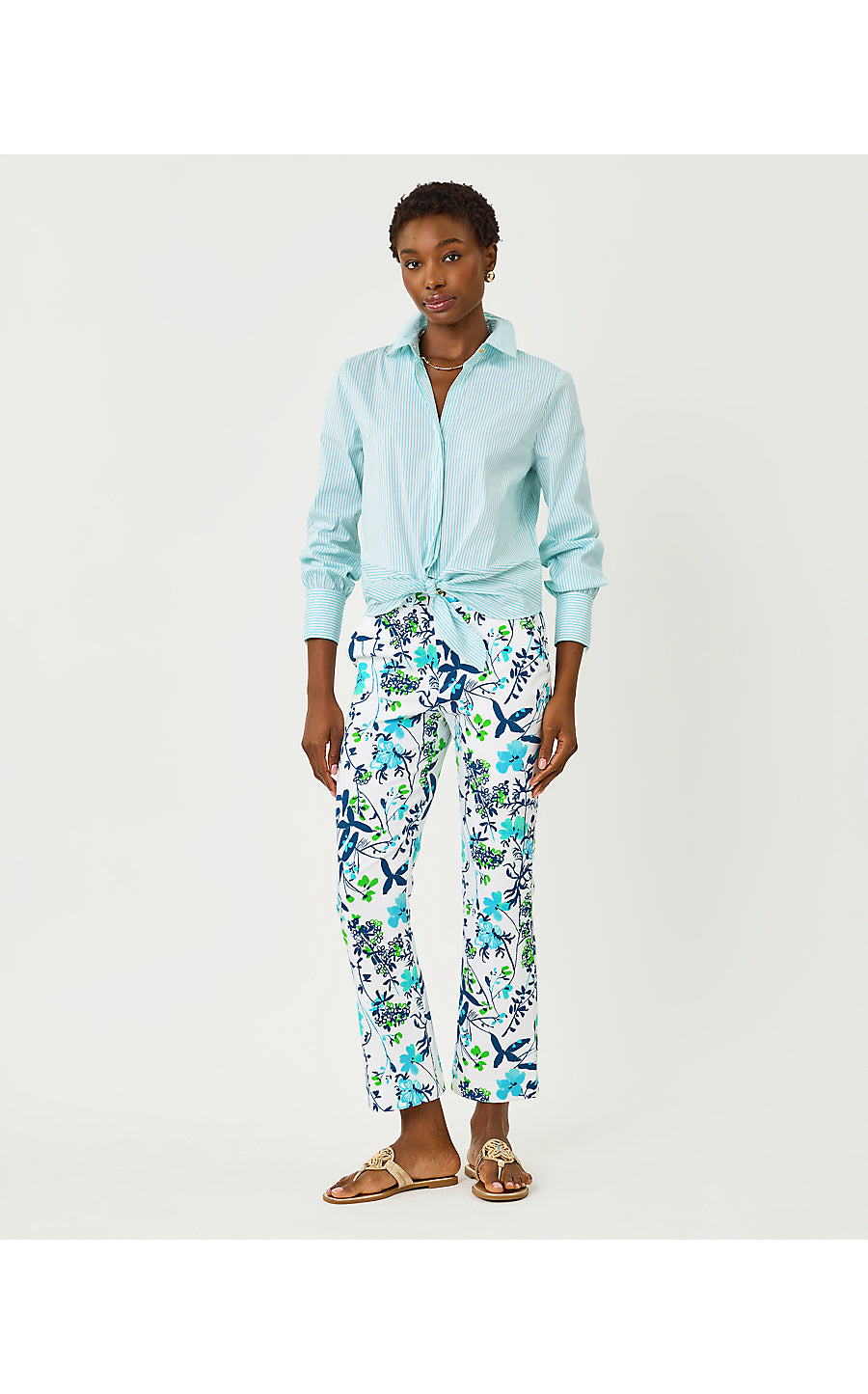 CARWYN CROP FLARE PANT, RESORT WHITE SEA BLOOMS