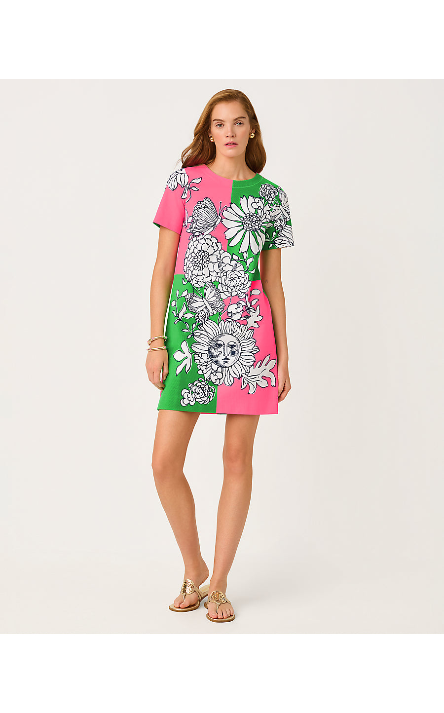 SIERA DRESS, CHERRY BLOSSOM PINK FOLLOW THE SUN ENGINEERED KNIT DRESS