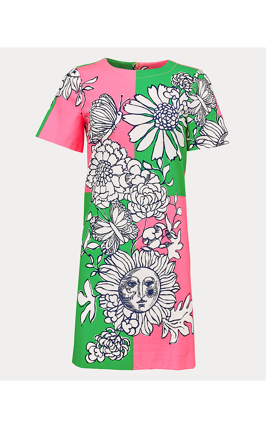 SIERA DRESS, CHERRY BLOSSOM PINK FOLLOW THE SUN ENGINEERED KNIT DRESS