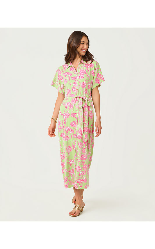 MCKENNON UPF 50+ MAXI DRESS, PISTACHIO MACARON ALINA