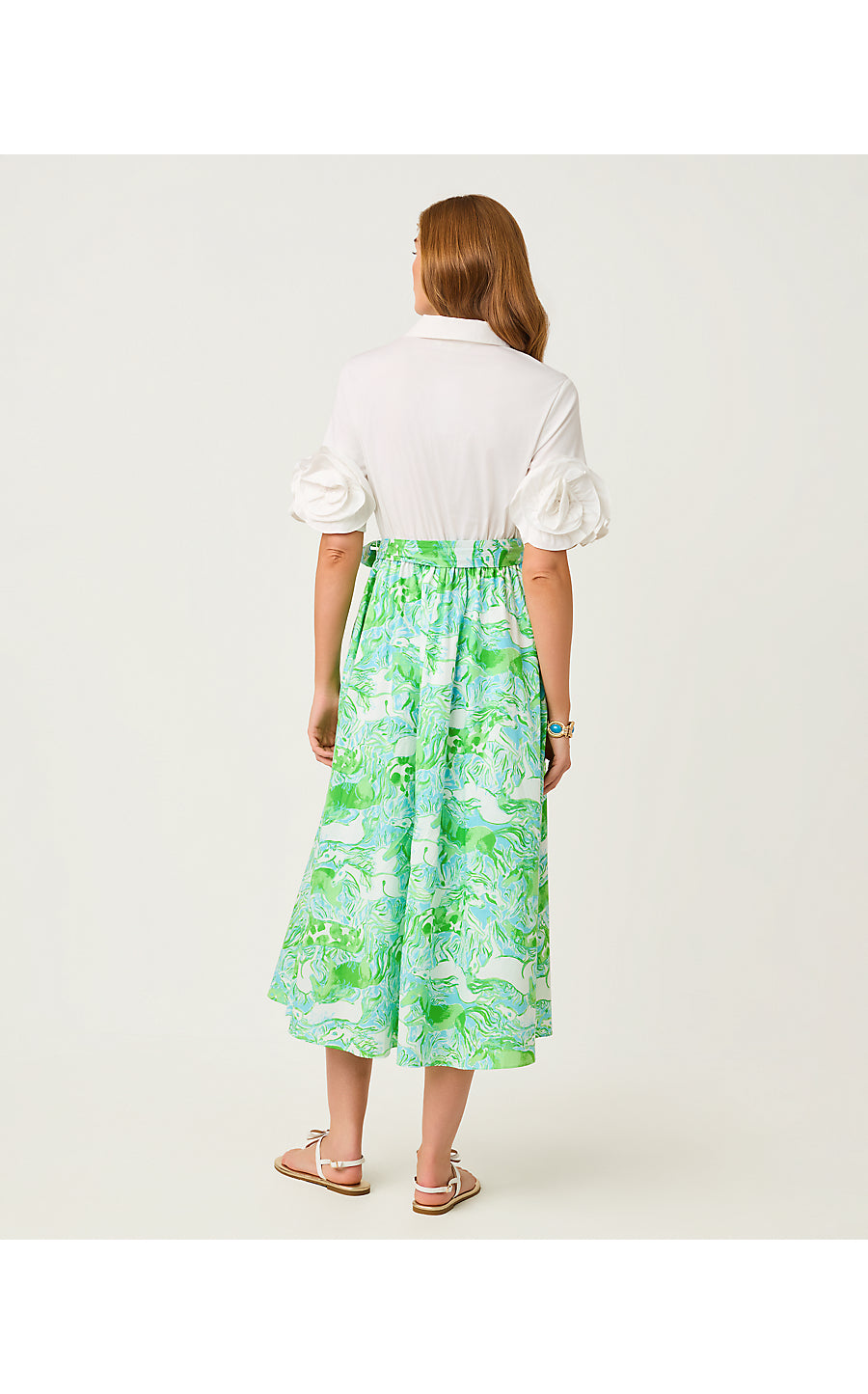 SONAIRE MIDI SHIRTDRESS, CAPRI BLUE GALLOPING GALS