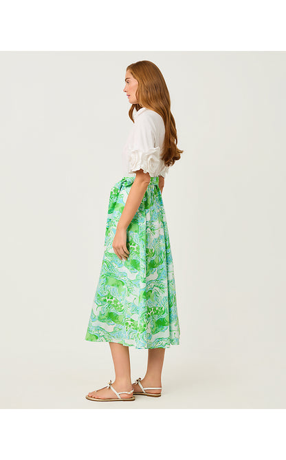 SONAIRE MIDI SHIRTDRESS, CAPRI BLUE GALLOPING GALS