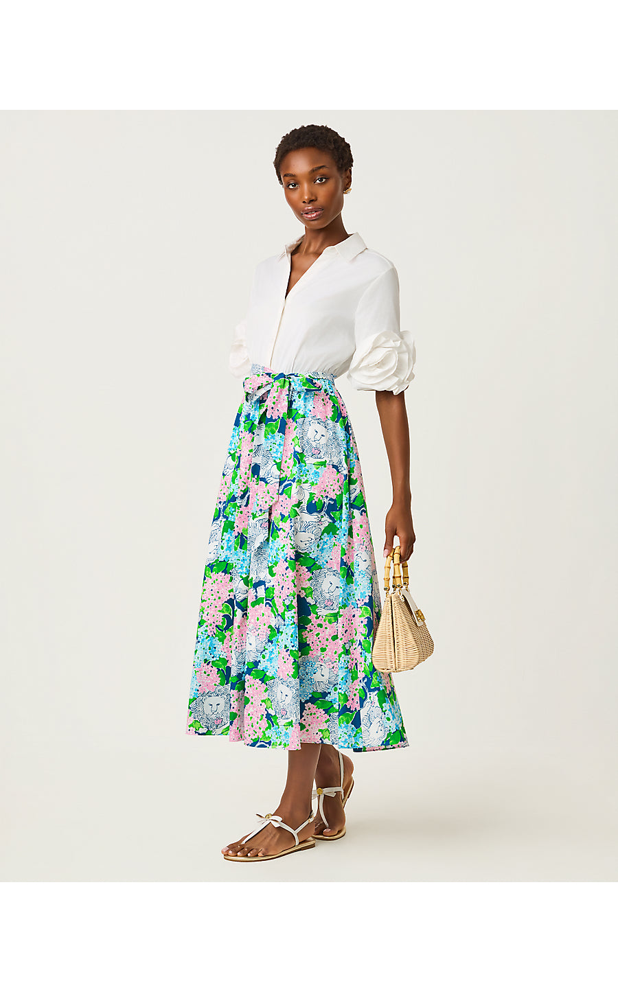 SONAIRE MIDI SHIRTDRESS, STARLIGHT NAVY LYDIA THE LION
