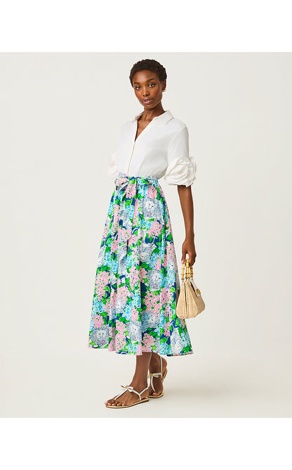 SONAIRE MIDI SHIRTDRESS, STARLIGHT NAVY LYDIA THE LION