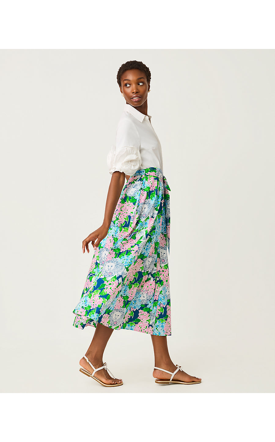 SONAIRE MIDI SHIRTDRESS, STARLIGHT NAVY LYDIA THE LION