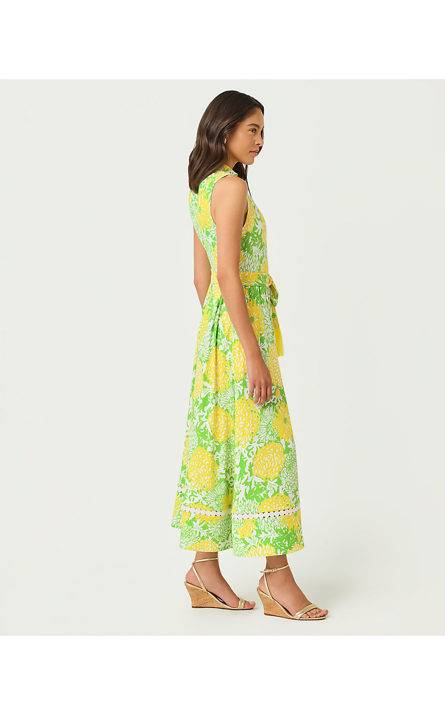 COLMAN MIDI DRESS, CROCODILE GREEN MUMBO JUMBO