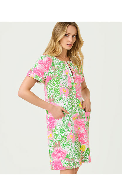 CAMERON DRESS, RESORT WHITE MUM PATCH