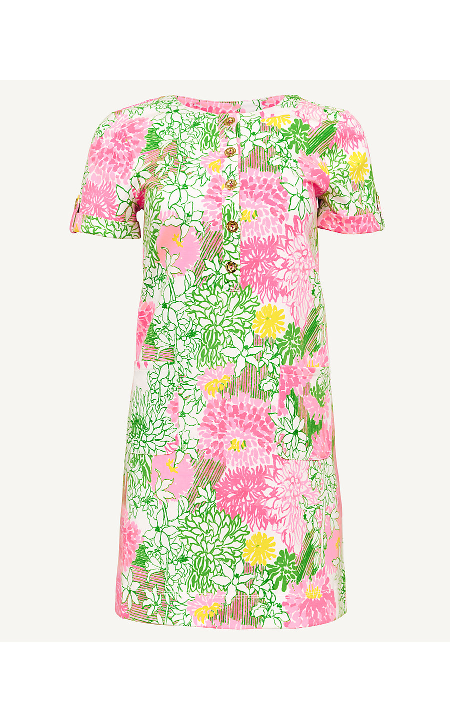 CAMERON DRESS, RESORT WHITE MUM PATCH