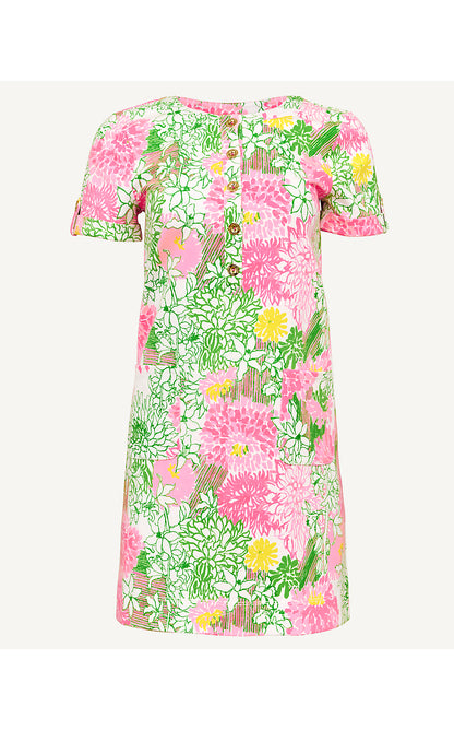 CAMERON DRESS, RESORT WHITE MUM PATCH