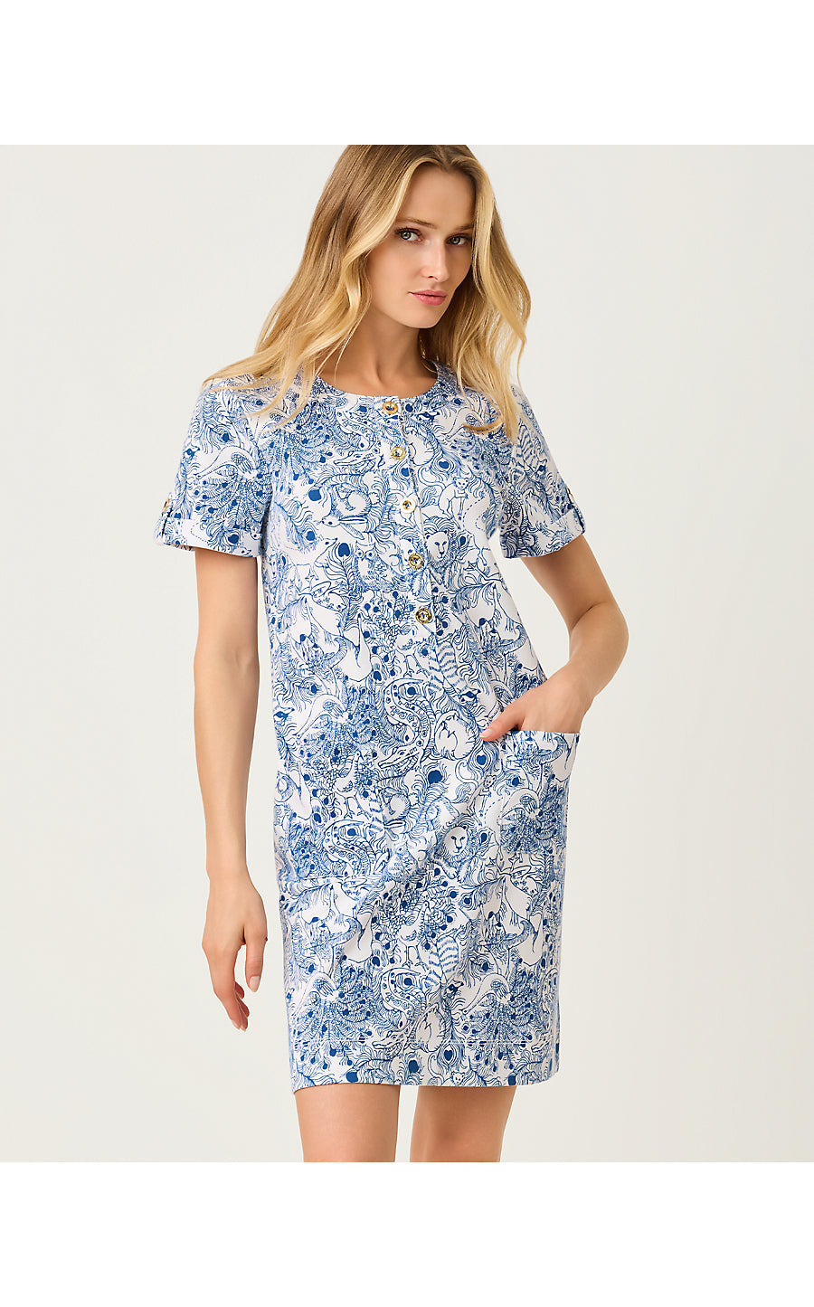 CAMERON DRESS, STARLIGHT NAVY ZOOLOGY