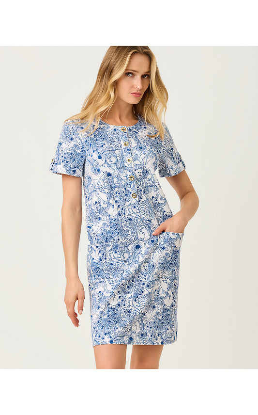CAMERON DRESS, STARLIGHT NAVY ZOOLOGY