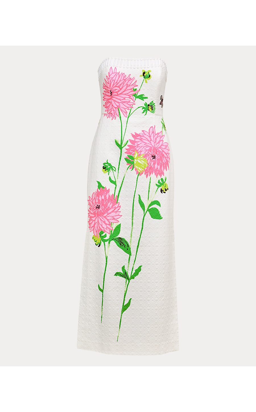 ELYSE STRETCH MAXI DRESS, RESORT WHITE MARYAN ENGINEERED WOVEN MAXI