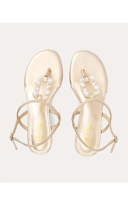 GOOD AS GOLD EMBELLISHED WEDGE, GOLD METALLIC