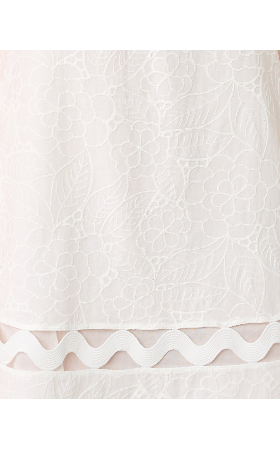 HALIEY DRESS, RESORT WHITE SUNSHOWERS EMBROIDERY