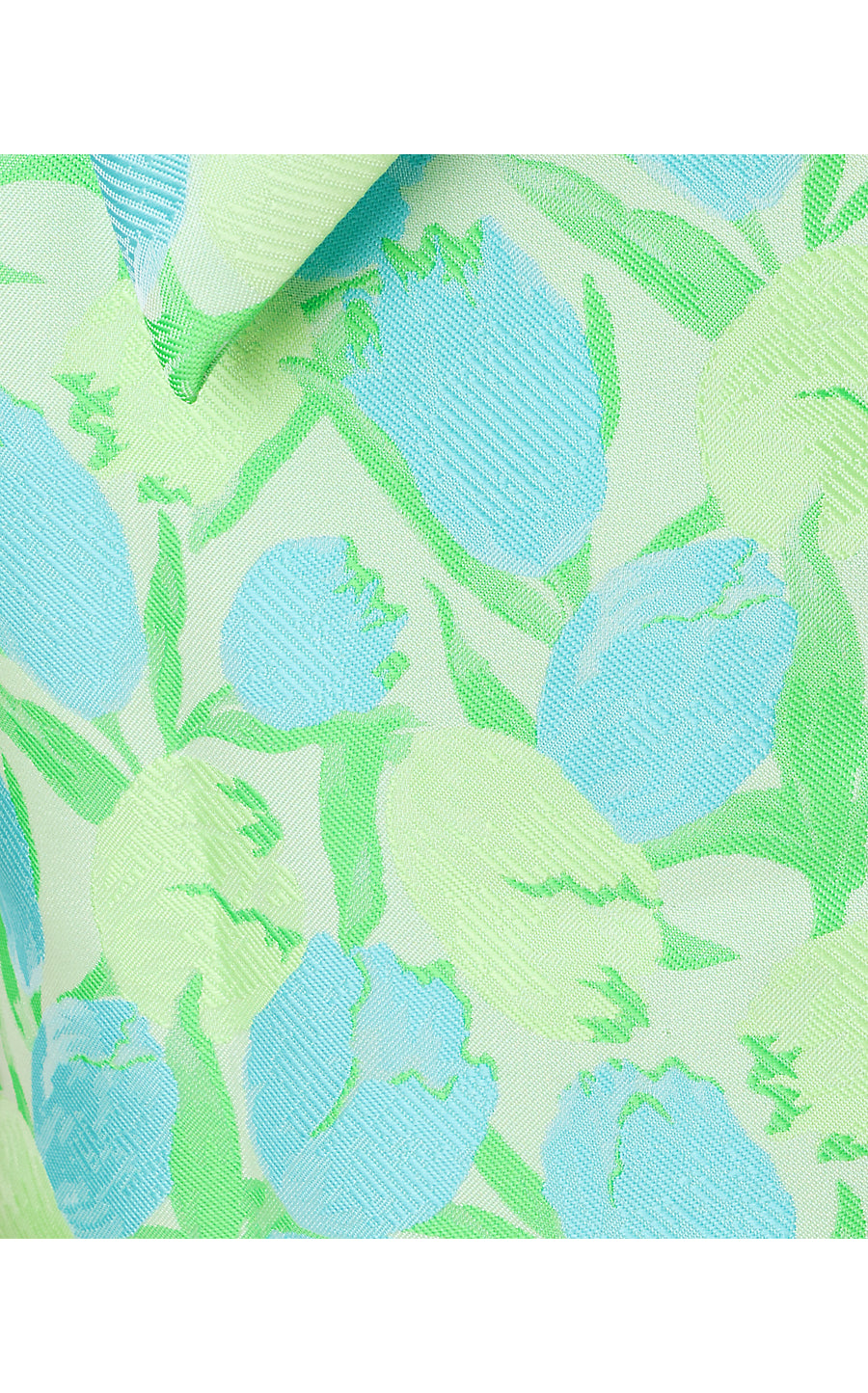 ANNALEESE SLEEVELESS CROP, CAPRI BLUE TULIP TANGO JACQUARD