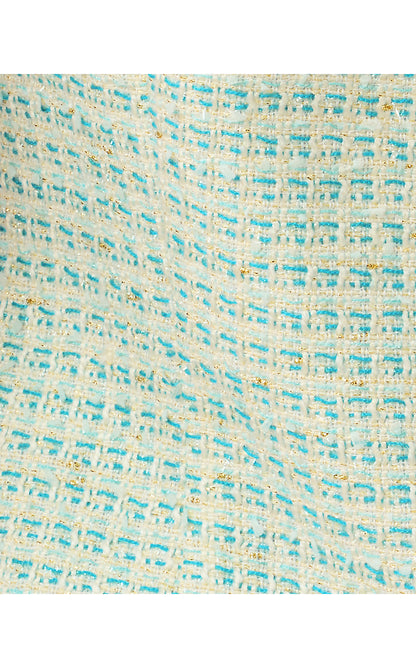 ANDERS SKIRTED ROMPER, CAPRI BLUE FANTASY BOUCLE