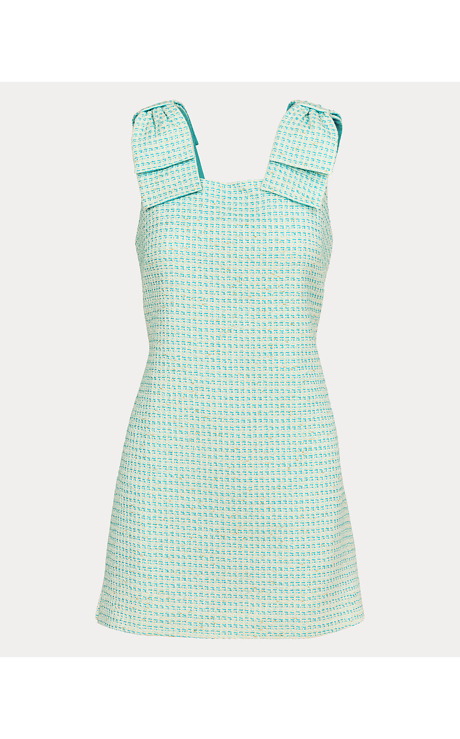 ANDERS SKIRTED ROMPER, CAPRI BLUE FANTASY BOUCLE