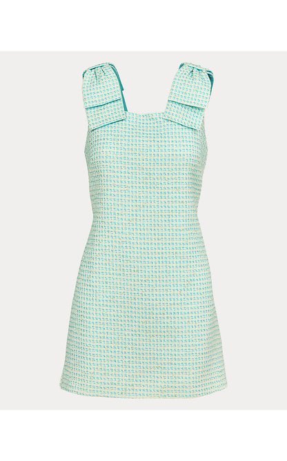 ANDERS SKIRTED ROMPER, CAPRI BLUE FANTASY BOUCLE