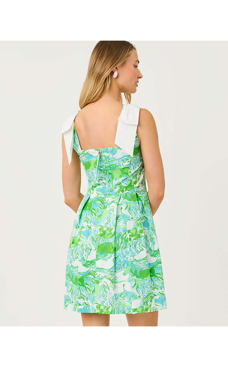 CERESE SKIRTED ROMPER, CAPRI BLUE GALLOPING GALS