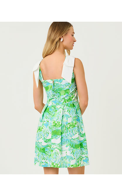 CERESE SKIRTED ROMPER, CAPRI BLUE GALLOPING GALS