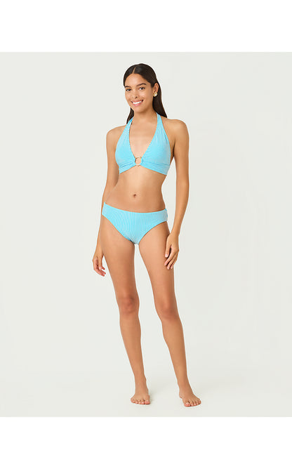 KETOS BIKINI TOP, CAPRI BLUE SEERSUCKER STRIPE