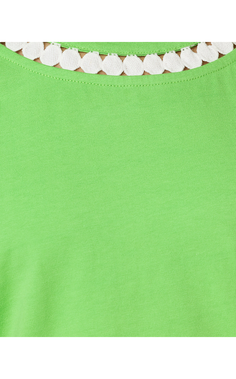 CLAIRMONT 3/4 SLEEVED TRIMMED KNIT TOP, JACKFRUIT GREEN