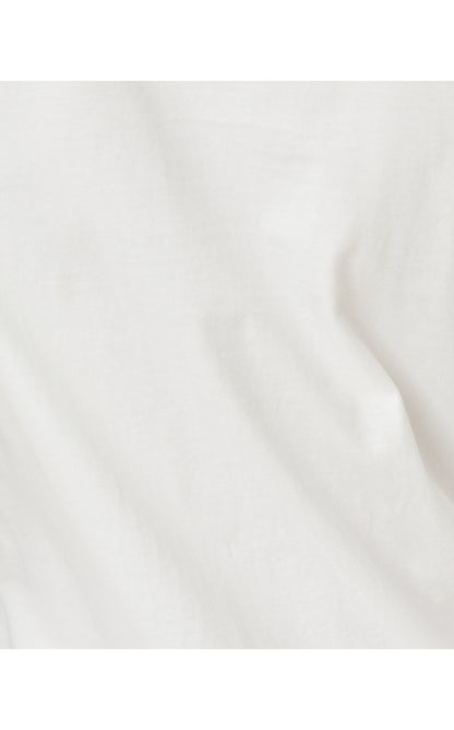 CLAIRMONT 3/4 SLEEVED TRIMMED KNIT TOP, RESORT WHITE