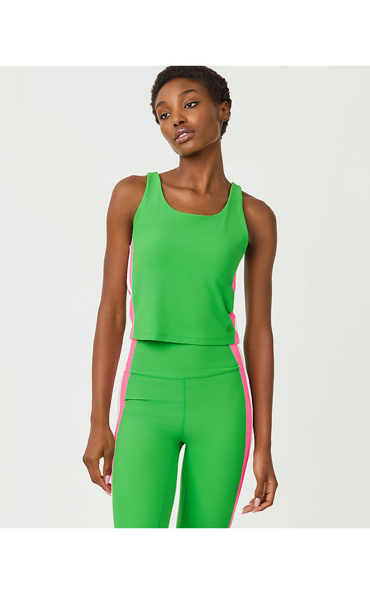 ARI BRA TANK UPF 50+, PUTTING GREEN COLORBLOCK STRIPE