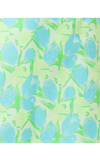 KELS MINI SKIRT, CAPRI BLUE TULIP TANGO JACQUARD
