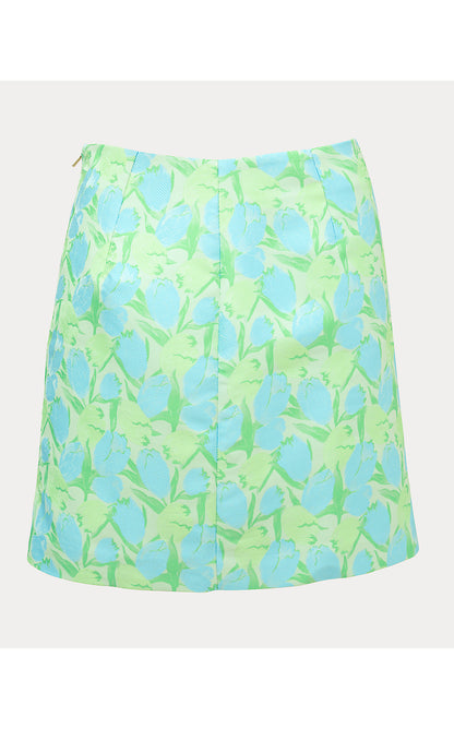 KELS MINI SKIRT, CAPRI BLUE TULIP TANGO JACQUARD