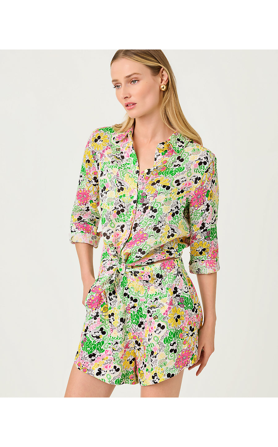 SEA VIEW BUTTON DOWN, MULTI THROWBACK DISNEY