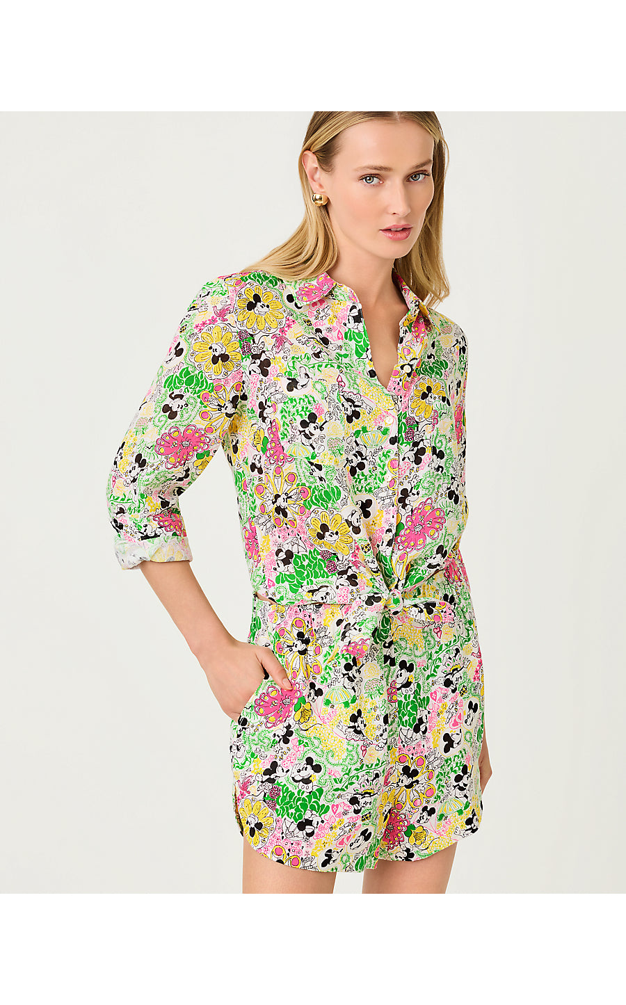 SEA VIEW BUTTON DOWN, MULTI THROWBACK DISNEY