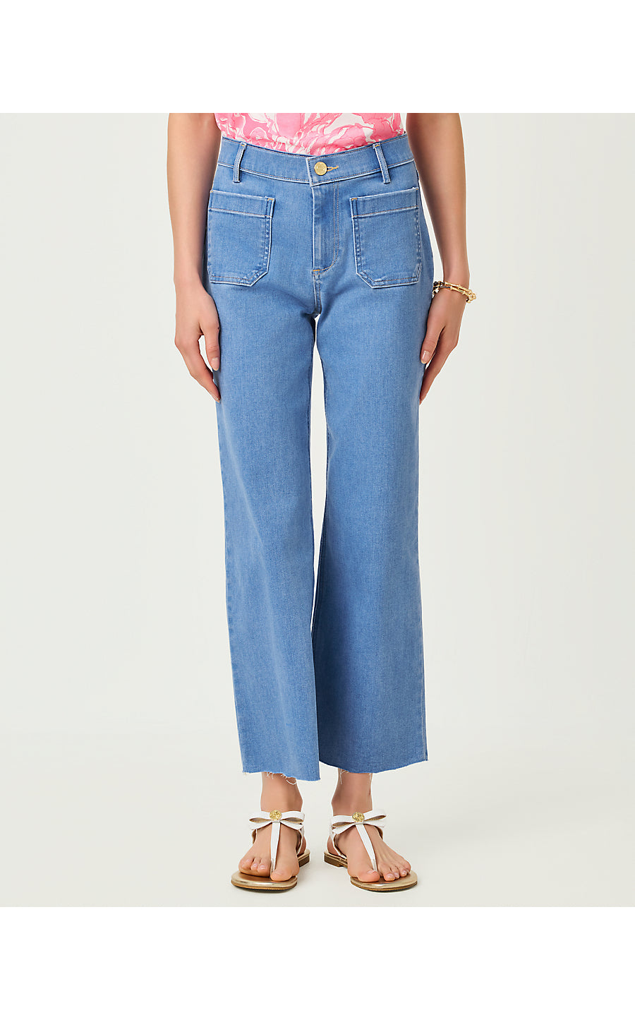 HARLEEN HIGH RISE CROP JEAN, ROSANNA WASH