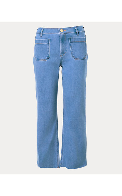 HARLEEN HIGH RISE CROP JEAN, ROSANNA WASH