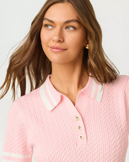 SUZETTE SWEATER, PINK MUSE X RESORT WHITE TIPPING