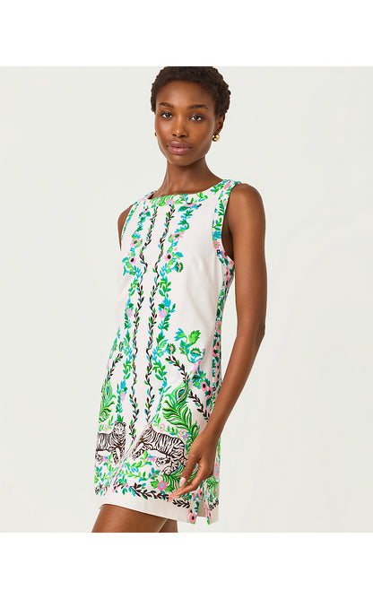 ELEANORA SHIFT ROMPER, RESORT WHITE ROYAL ZOO ENGINEERED ROMPER