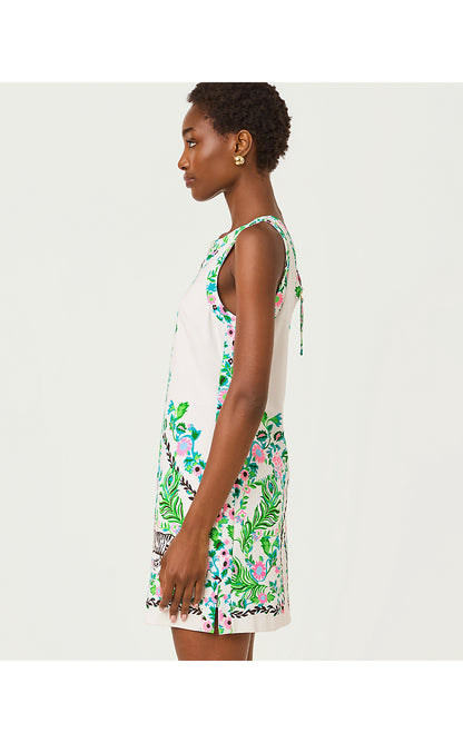 ELEANORA SHIFT ROMPER, RESORT WHITE ROYAL ZOO ENGINEERED ROMPER